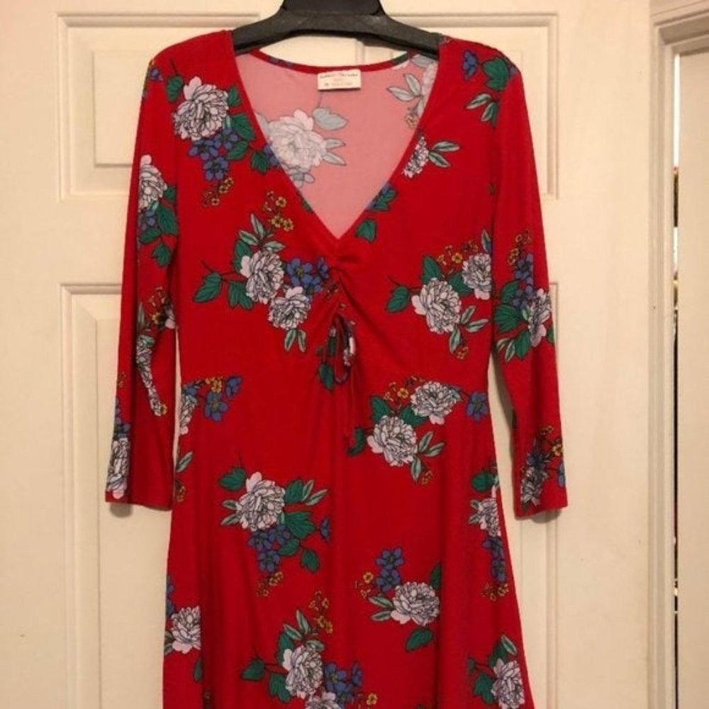 Womens Size XL Red dress with flowers